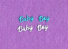 BABY BOY  3 die cuts scrapbook cards
