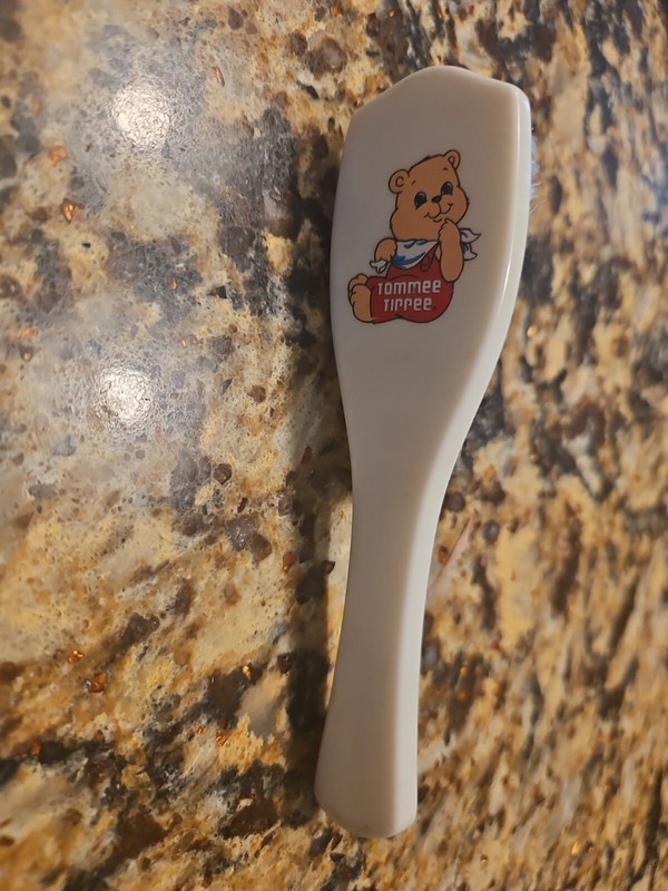 Vintage Teddy Bear Tommee Tippee Tommy Tippy Hair Soft Bristle Brush RARE