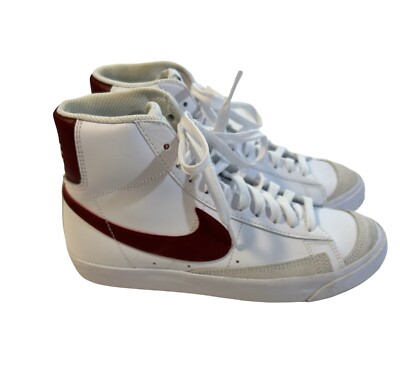 Nike Blazer Mid  77  White Team Red Burgundy DA4086-102 Boys Youth 5.5 Shoes