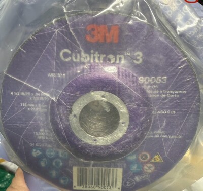 25- 3M Cubitron 3 Cut-Off Wheel 90053 60+ T27 4-1/2 in 0.04 in 7/8 in 25 Wheels