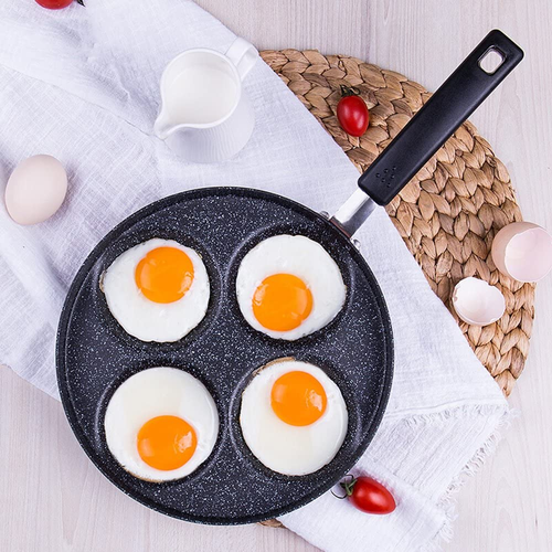 Aluminum 4-Cup Egg Frying Pan, Non Stick Egg Cooker Pan - Picture 3 of 11