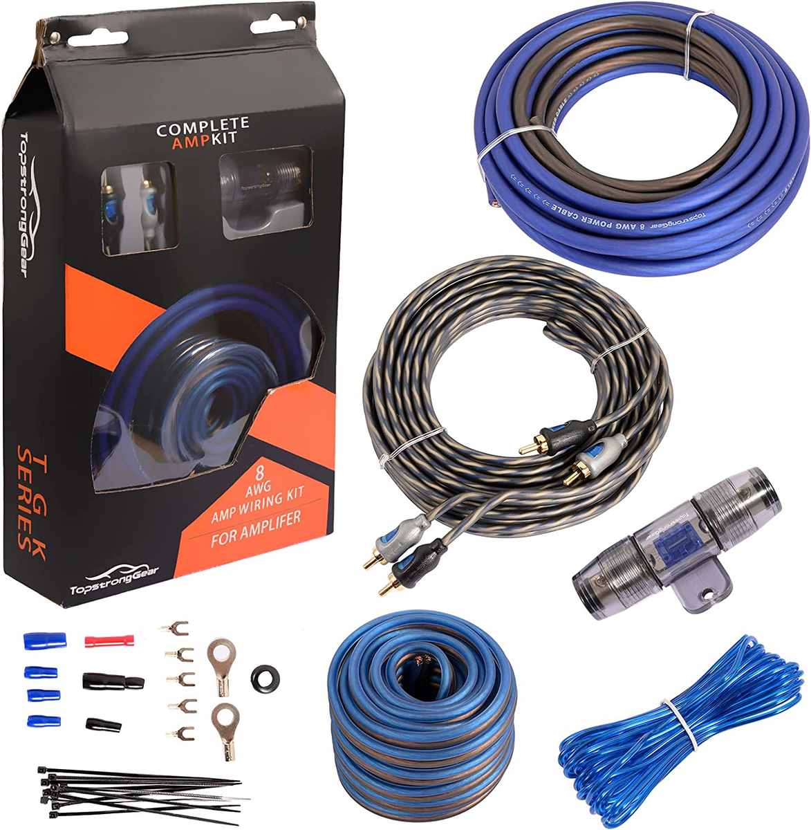 Cable De Alimentación OFC 20mm² Para Amplificador De Coche - Kit De 5 Metros, Cobre De Alta Calidad
