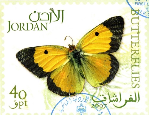 JORDAN 2007 BEAUTIFUL FIRST DAY COVER BUTTERFLIES FIVE STAMPS & SOUVENIR SHEET - Picture 2 of 8