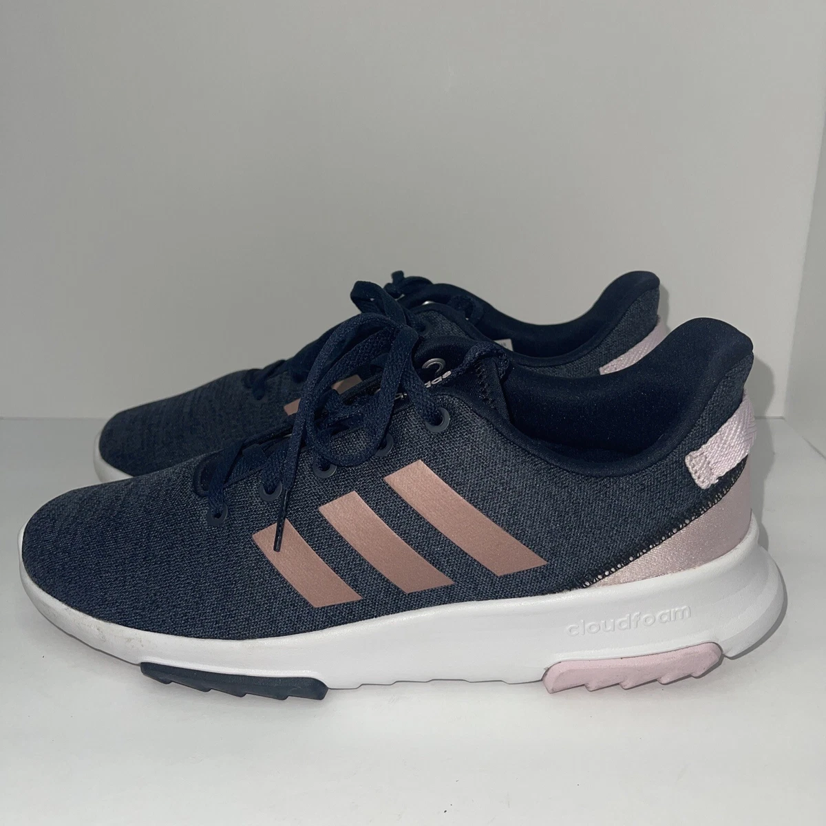 Adidas Cloud Foam Racer TR B75662 Gray Lace Up Running Shoes Womens 6.5 |  eBay