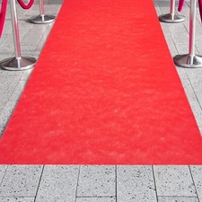 Juvale Red Carpet Runner for Party, 50 Ft Runway Aisle 3 x 50 Feet