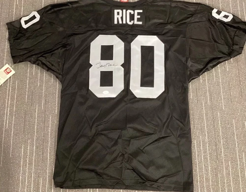 Jerry Rice Signed Jersey Raiders NFL Football Autograph Wide Receiver HOF JSA
