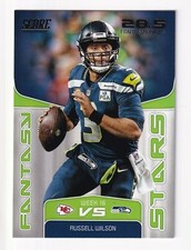 2019 PANINI SCORE FOOTBALL- RUSSELL WILSON SEATTLE SEAHAWKS FANTASY STARS #FS19