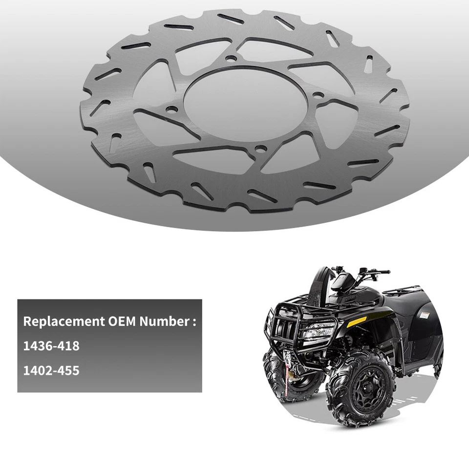 Rotores de disco de freno delanteros para Arctic Cat HDX Prowler 500 700 XT 550 650 H1 XTX 700 Foto 4 de 4