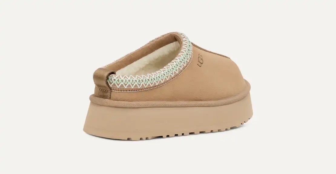 New UGG TAZZ SAND SUEDE LINED SHEARLING Women’s Sz 5-12 MULE PLATFORM SLIPPERS image 2