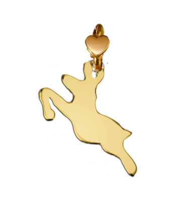 Charms Anhänger Gelbgold 9K, Steinbock, Klein, Gerade, Länge 15 MM