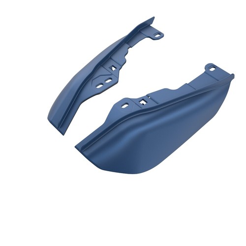Advanblack Legend Blue Denim Mid-Frame Air Deflector Heat Shield For Harley 09+ - Imagen 5 de 10