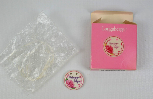 Longaberger 1998 Pottery Horizon of Hope Basket Tie-On Awareness Ornament Charm