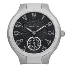 Philip Stein Classic Round Steel 35mm Black Dial Ladies Watch Case 41-FB