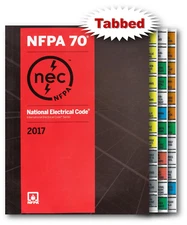 Fully Tabbed with Color Coded Index Tabs NFPA 70 2017 NEC Code Softbound