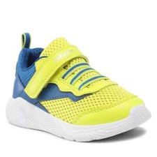 Sneakers bambino Geox J Sprintye lime royal leggere e traspiranti