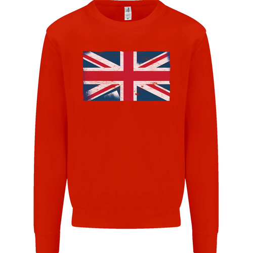 Distressed Union Jack Flag Great Britain Kids Sweatshirt Jumper - Picture 72 of 77