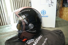 Casco Jet Vespa Djet Copter XS 53/54 605378M012 Nero/Marrone Casco Jet