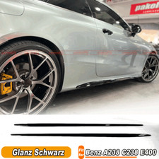 Passt für Mercedes A238 C238 E400 E500 Glanz Schwarz Seitenschweller Side Skirts