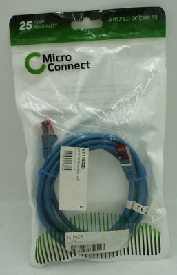 Micro Connect SSTP602B S/FTP CAT6 2m blau Kabel LSZH - Neu