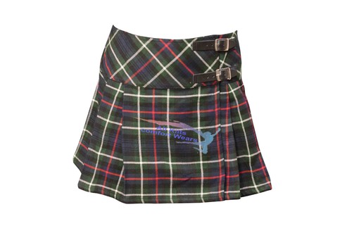 Ladies Womens Tartan Pleated Billie Kilt Skirt Leather Buckled Straps  - Picture 14 of 34