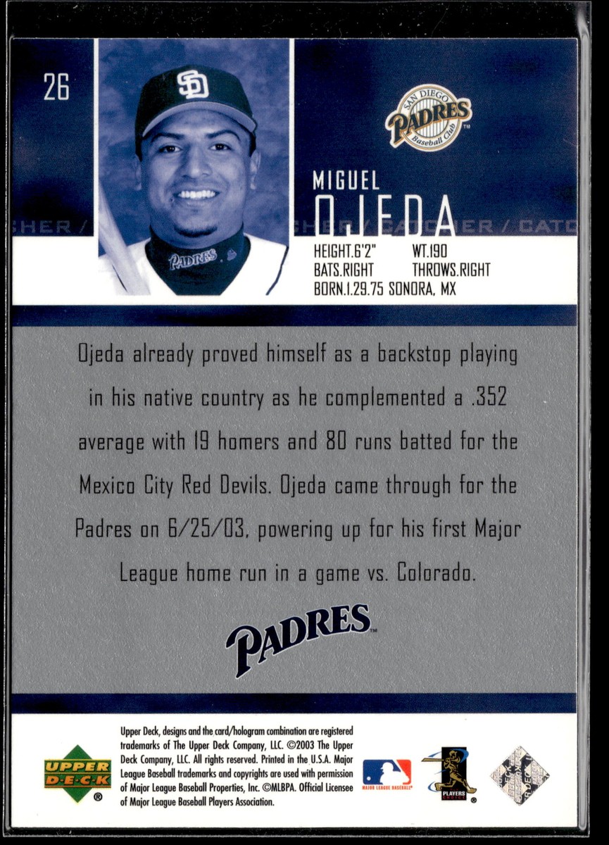 2004 Upper Deck #26 Miguel Ojeda San Diego Padres Rookie | eBay