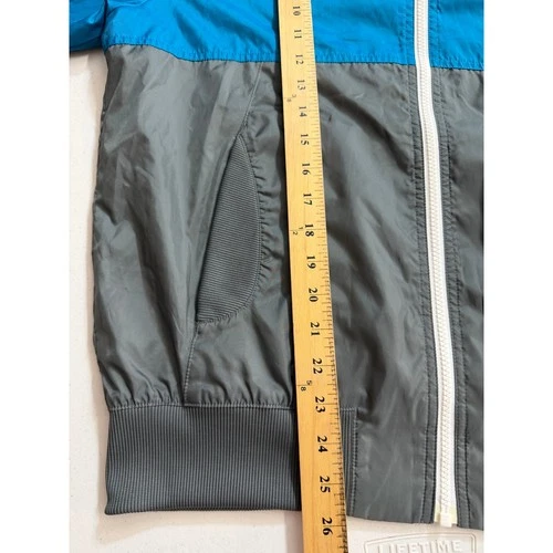 Puma Mens Sportlifestyle Colorblock Sherpa Hooded Windbreaker Jacket Blue Grey S image 8