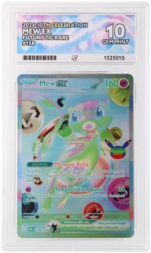 ACE 10 Mew EX 158/128 30th Celebration Gem Mint Pokemon Future