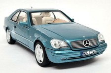 Norev 1/18 Mercedes Benz CL600 Coupe 1997 Blue Met C140 Diecast Scale Model Car