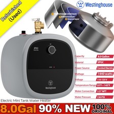 Used- 8.0 Gal Electric Mini Tank Water Heater Instant Hot Boiler Under Sink 120V