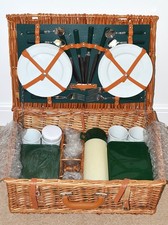 M&S - Willow Hamper Set 4 Person Picnic Basket. Never used
