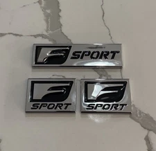 3x Chrome F-Sport Fender Emblem Rear Side Badge For Lexus IS-F F RC GS IS250 350