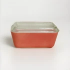 Pyrex 502 Pink Refrigerator Dish Container w/ Lid - Shiny