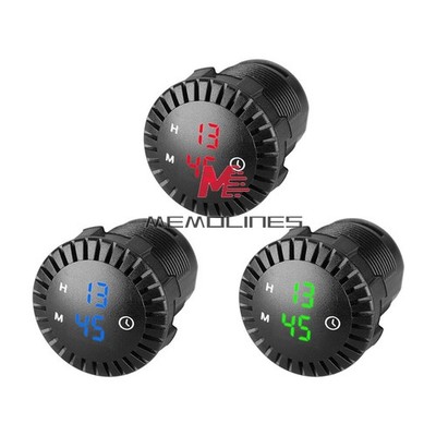 12V/24V Waterproof Car Boat Motorcycle Touch Digital Clock LED Display Tool New 