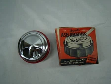 vintage car cigarette ashtray Hollywood accessories magnetic ash receiver red