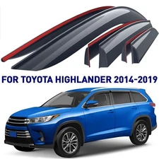 For Toyota Highlander 2014-2019 Window Visor Vent Rain Guards Deflector 6pcs 