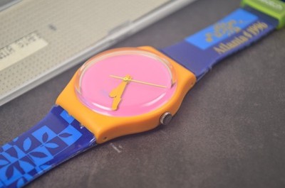 Swatch Watch Atlanta Staff 1996 Olympic Games GO100C RARE
