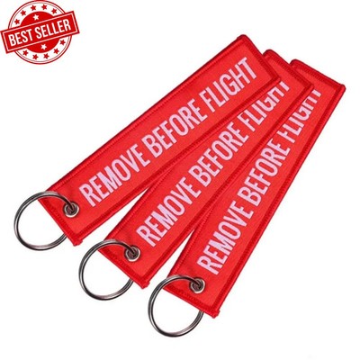 1/2/3Pcs Remove Before Flight Woven Key Chain Special Luggage Label Red Chain Ke