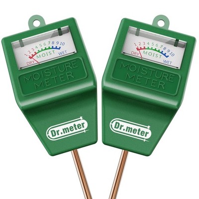 Dr.meter Soil Moisture Meter, 2 Packs Test Kit for 11 Inch, Green- 2Pack