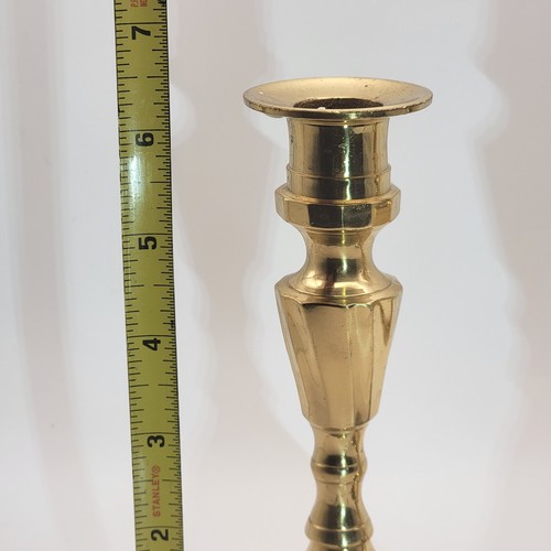 2 Vintage Brass 6.5" Candlestick Holders - Picture 7 of 7