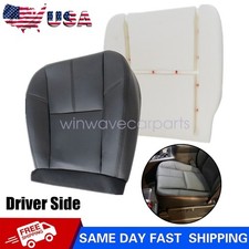 For 07-14 Chevy Silverado Driver Bottom Leather Seat Cover Black Foam Cushion For 07-14 Chevy Silverado Driver Bottom Leather Seat Cover Black Foam Cushion