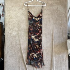 NEW Pretty Little Thing Mesh Ruched Bodycon Dress Size 12 Renaissance Sheer NWT