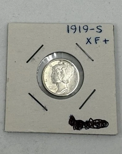 1919 (S) - United States Mercury Dime 10C - Early U.S Silver .900 - XF CONDIT.