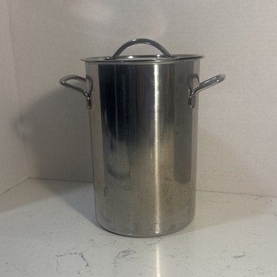 RSVP Stainless Steel Asparagus Pot with Lid and Steamer Basket, Three-Piece Set