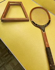 Davis Professional Wooden Tennis Racquet 4 5/8" Grip- Made in USA,with wood rack