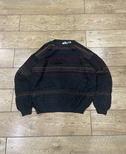 Vintage Men’s Farah Chunky Heavyweight Patterned Knitted Jumper - Size L