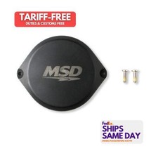 Msd Ignition 84323, One Black Plastic Cop Blank Cap For Dual Sync Distributors B