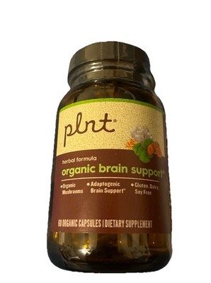 Plnt Organic Brain Support - Exp 08/26 Cognitive & Brain Wellness 60 Caps NEW