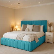 Luxury Ottoman Bed Plush Velvet Upholstered Divan Gas Lift Storage Double & King