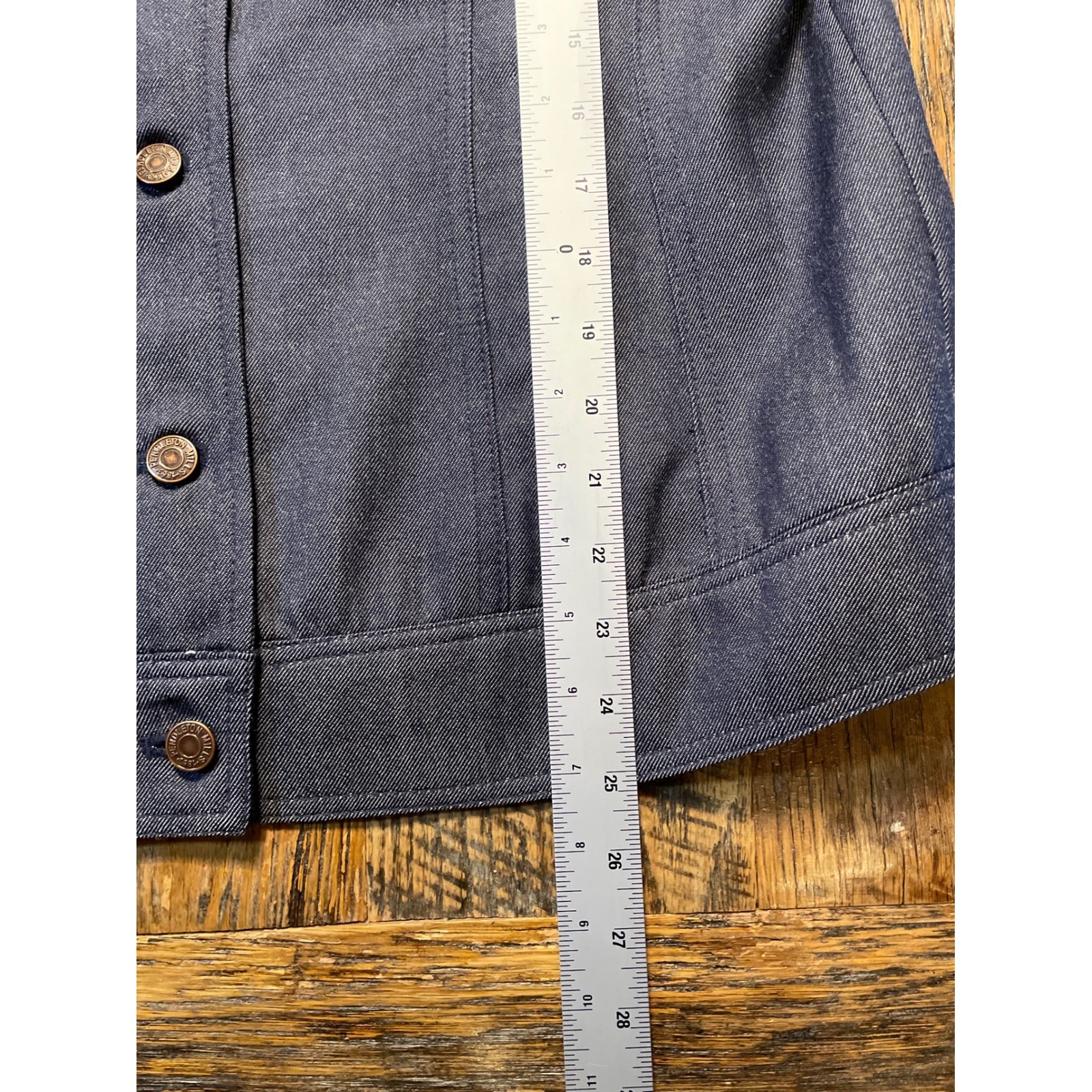 Pendleton Denim Jacket Button Front Collared West… - image 9