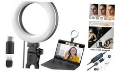 Ring Light Clip on Laptop Monitor, Webcam Light 10 Brightness Level Video